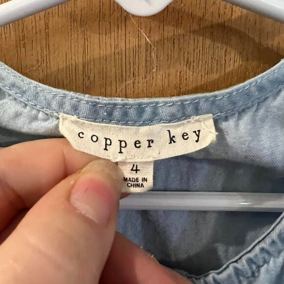 Size 4 - Copper Key - Light Blue Denim Tank Dress - Picture 2 of 6